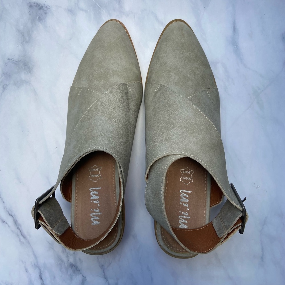 Mi.iM Women’s Open Heel Booties Clogs Gray